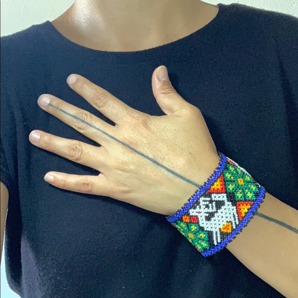 HUICHOL BEADWORK Thick bracelets